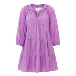 XiRENA Nadia Cotton Poplin Dress, Purple, Size M